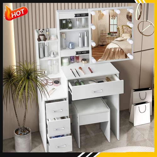 White dressing table set - set, w/