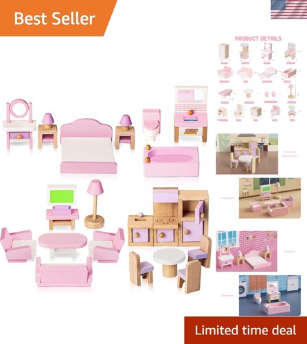 Scale wooden dollhouse - wooden,