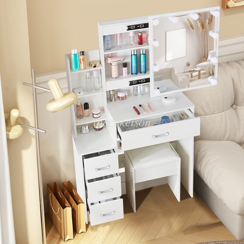 White dressing table - white,