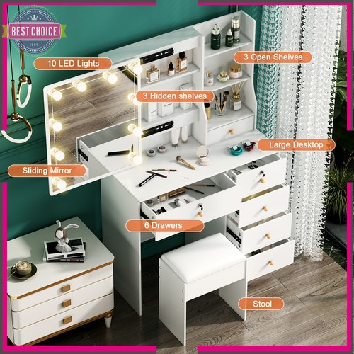 Dressing desk with led lighted - desk,