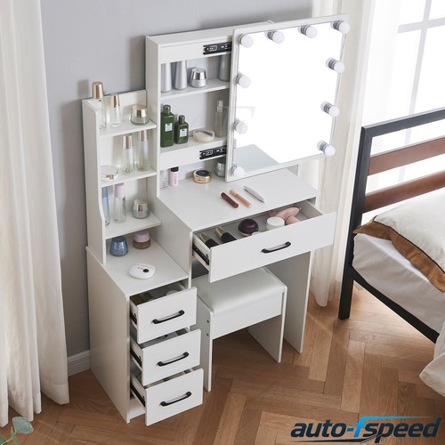 White makeup vanity table - table, set