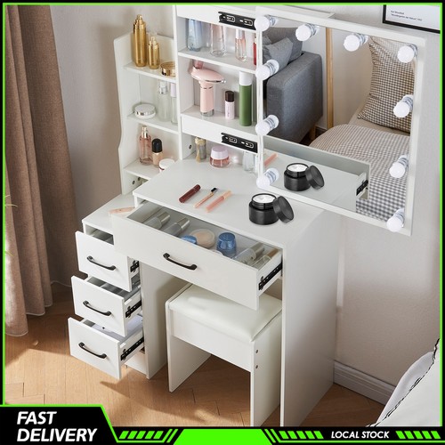White makeup vanity - white,